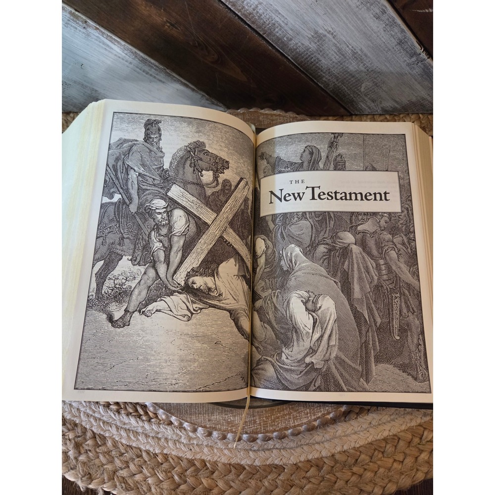 Holy Bible King James Version KJV Bonded Leather Gold Foil Celtic Knotwork Trim - Picture 12 of 13